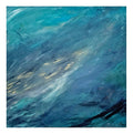 Whale, original acrylic painting by Ella Jangl of a whale gliding beneath shimmering water