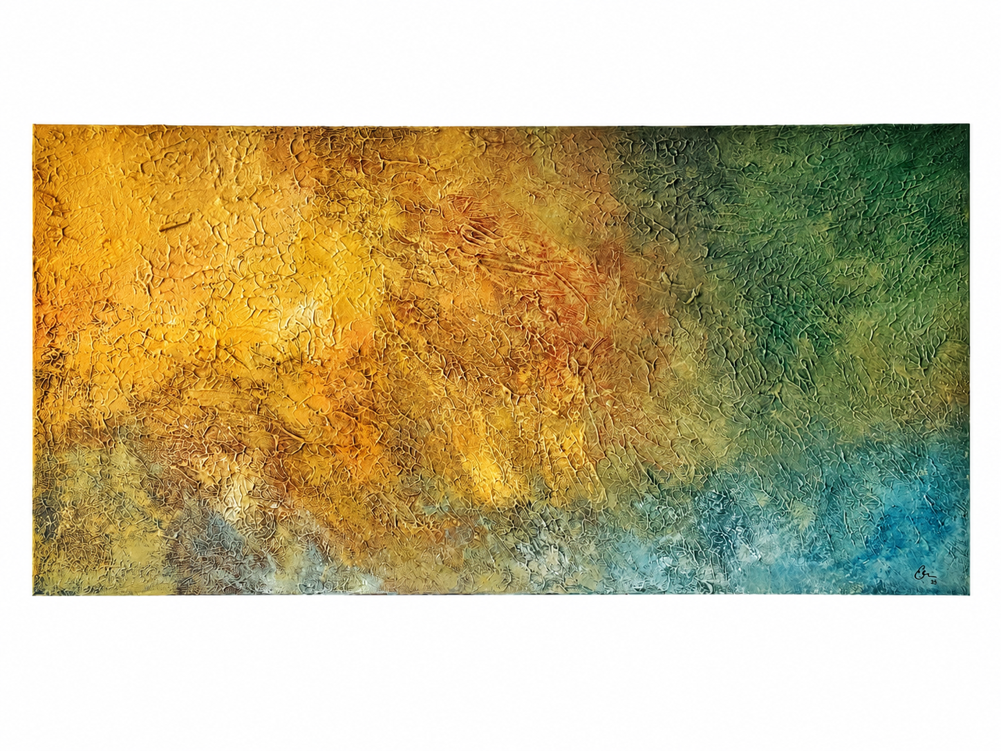 Veins of the Earth, original acrylic painting by Ella Jangl of clouds over Costa Rica